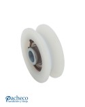 Polea de nylon canal "V" 20mm para puerta corredera