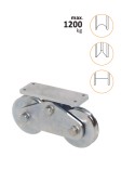 Tandem doble 120mm puerta corredera pesada (máx. 1200 kg)