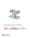 Carro autoportante axial simple U-60 para puerta autoportante