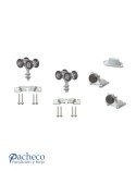 Kit puerta corredera colgada hasta 60kg - NYLON U-30