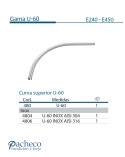 Curva superior U-60 para puerta corredera colgada