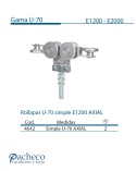 Rollapar U-70 simple E1200 AXIAL para puerta corredera colgada