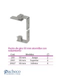Punto de giro 50mm atornillar con rodamiento para puerta de cancela