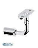 Soporte Curvo de Acero Inoxidable 316 Brillo y Satinado Regulable para colocar Pasamanos en Horizontal y en Vertical