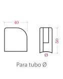 Pinza Inferior para Cristal de Acero Inoxidable 316 Brillo y Satinado para Redondo 43 mm