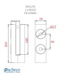 Pinza Lateral en Acero Inoxidable 316 Brillo y Satinado para Barandillas de Seguridad de Cristal