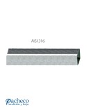 Tubo Cuadrado de Acero Inoxidable 316 Brillo y Satinado para Pasamanos y Barandillas de Inox