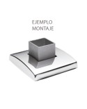 Embellecedor Cuadrado para Poste Cuadrado 40 mm de Acero Inoxidable 316 Brillo y Satinado