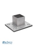 Base para Anclaje de Poste Cuadrado 40 mm de Acero Inoxidable 316
