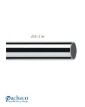 Tubo Redondo de Acero Inoxidable 316 Brillo y Satinado para Pasamanos y Postes de Inox