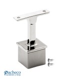 Soporte Superior Fijo para Pasamanos Cuadrado y Poste Cuadrado de Acero Inoxidable 316 Brillo y Satinado