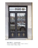 Macolla en latón brillo para barrote de forja cuadrado desmontable para puertas de forja y portales