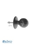 Pomo de hierro forjado bola martillada para puerta rústica