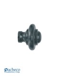 Pomo de forja torneado pequeño para muebles rústicos