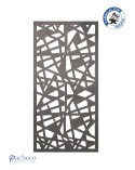 Panel de hierro calado entramado caótico estilo graffiti lineal para fachadas y zonas exteriores
