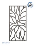 Celosía de hierro líneas orgánicas estilo arte botánico para cerramientos exteriores modernos