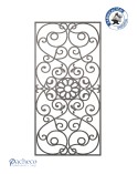 Panel de hierro calado rosetón central estilo renacentista para fachadas y zonas exteriores