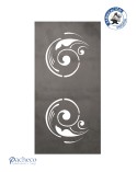 Panel decorativo de hierro volutas simétricas estilo barroco francés para fachadas y porches
