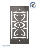 Panel de hierro calado simetría ornamental estilo forja clásica para espacios exteriores